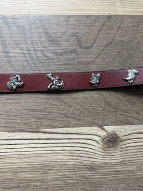 Vintage Brighton Disney Character Leather Belt Sz 22 90s Mickey Minnie